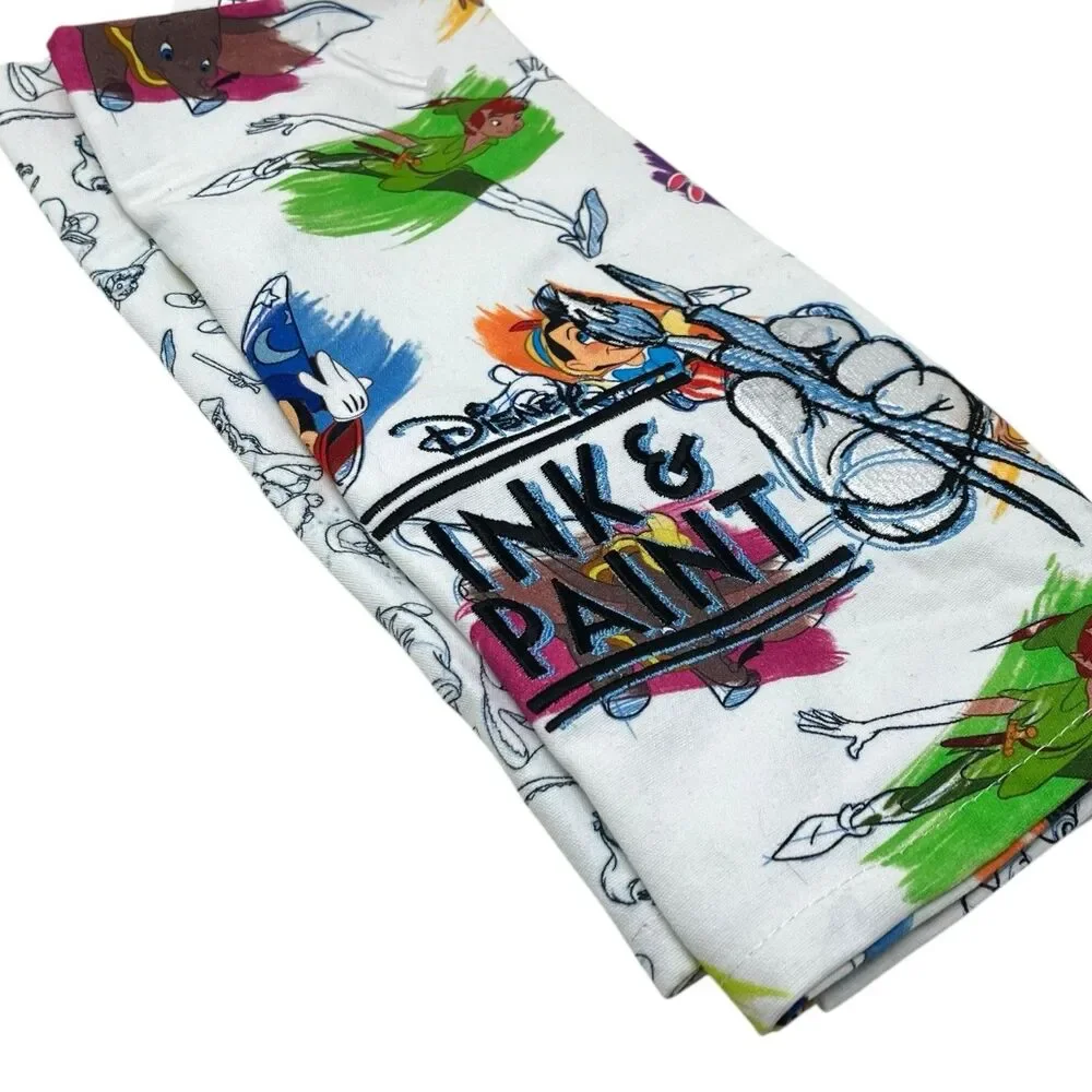 Disney Parks Ink & Paint‎ Towel Set Sorcerer Mickey Art Peter Dumbo Cinderella
